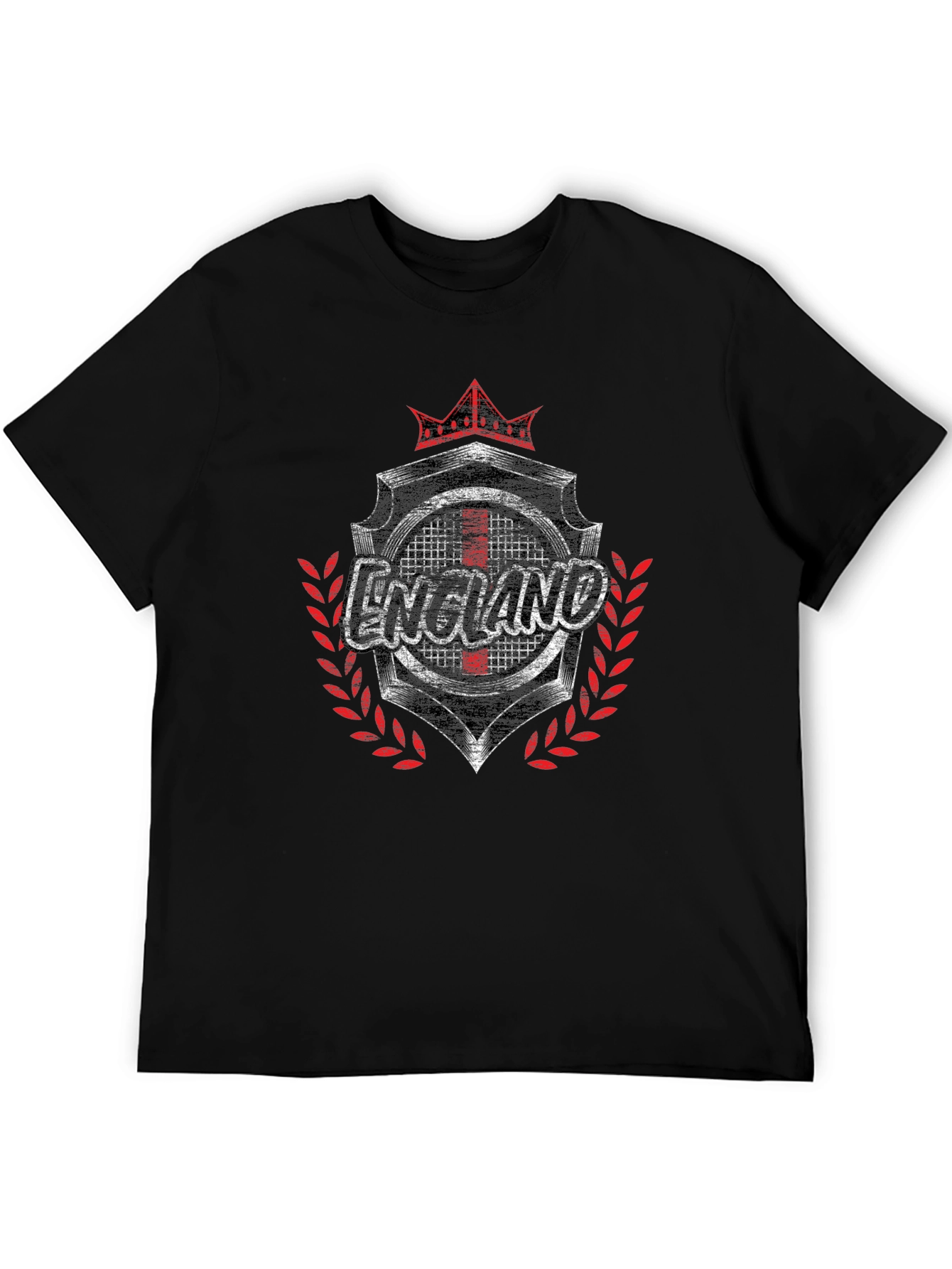England Graphic Print Black T-Shirt