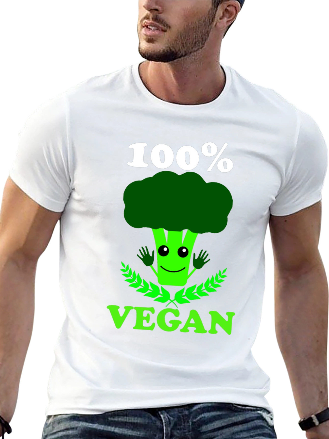Vegan Broccoli T-Shirt: 100% Vegan Funny Tee