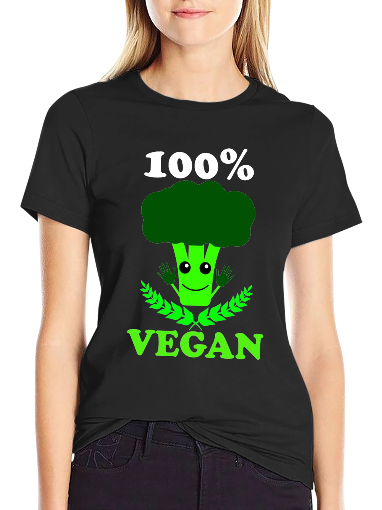 Vegan Broccoli T-Shirt: 100% Vegan Funny Tee