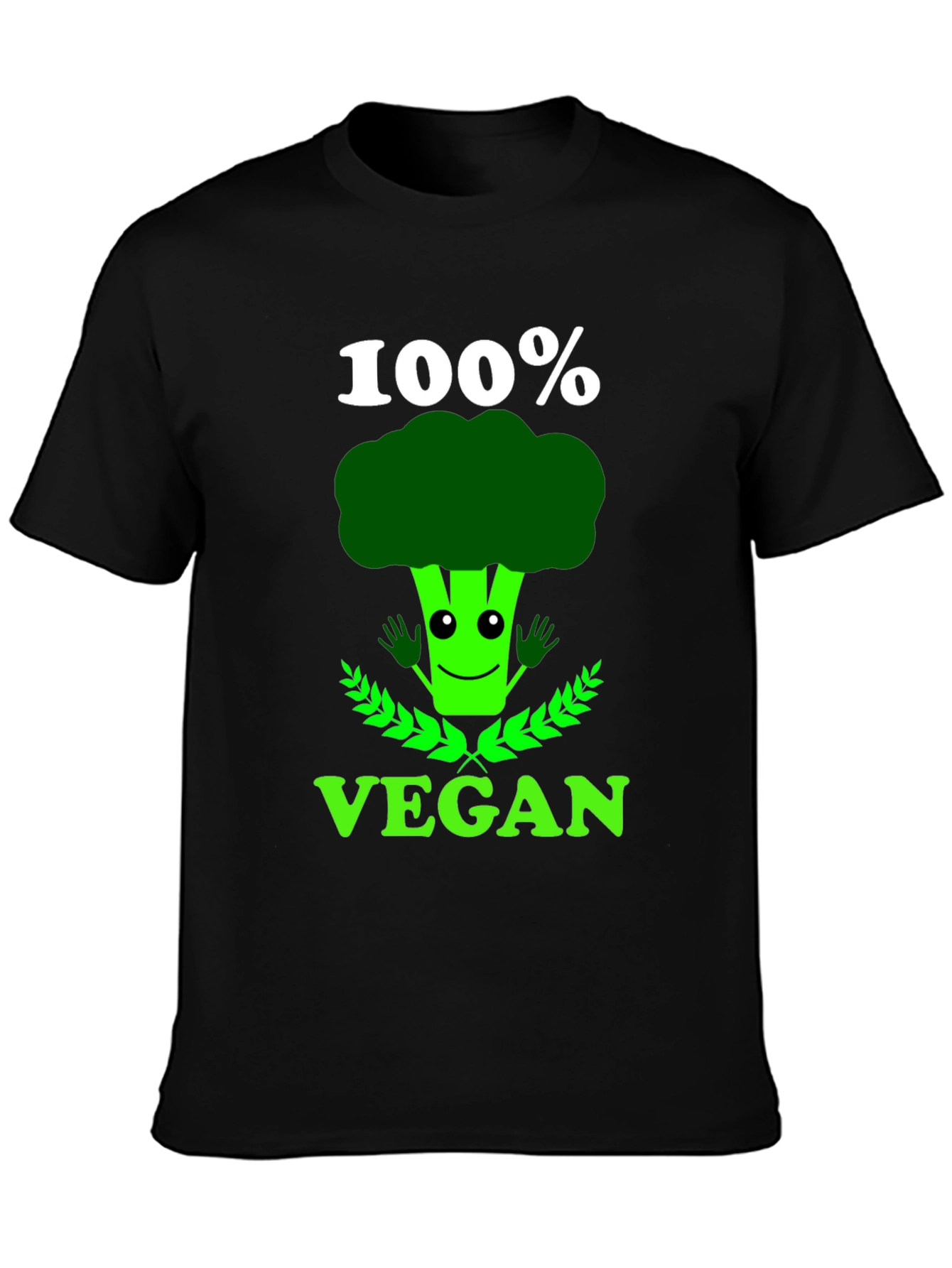 Vegan Broccoli T-Shirt: 100% Vegan Funny Tee