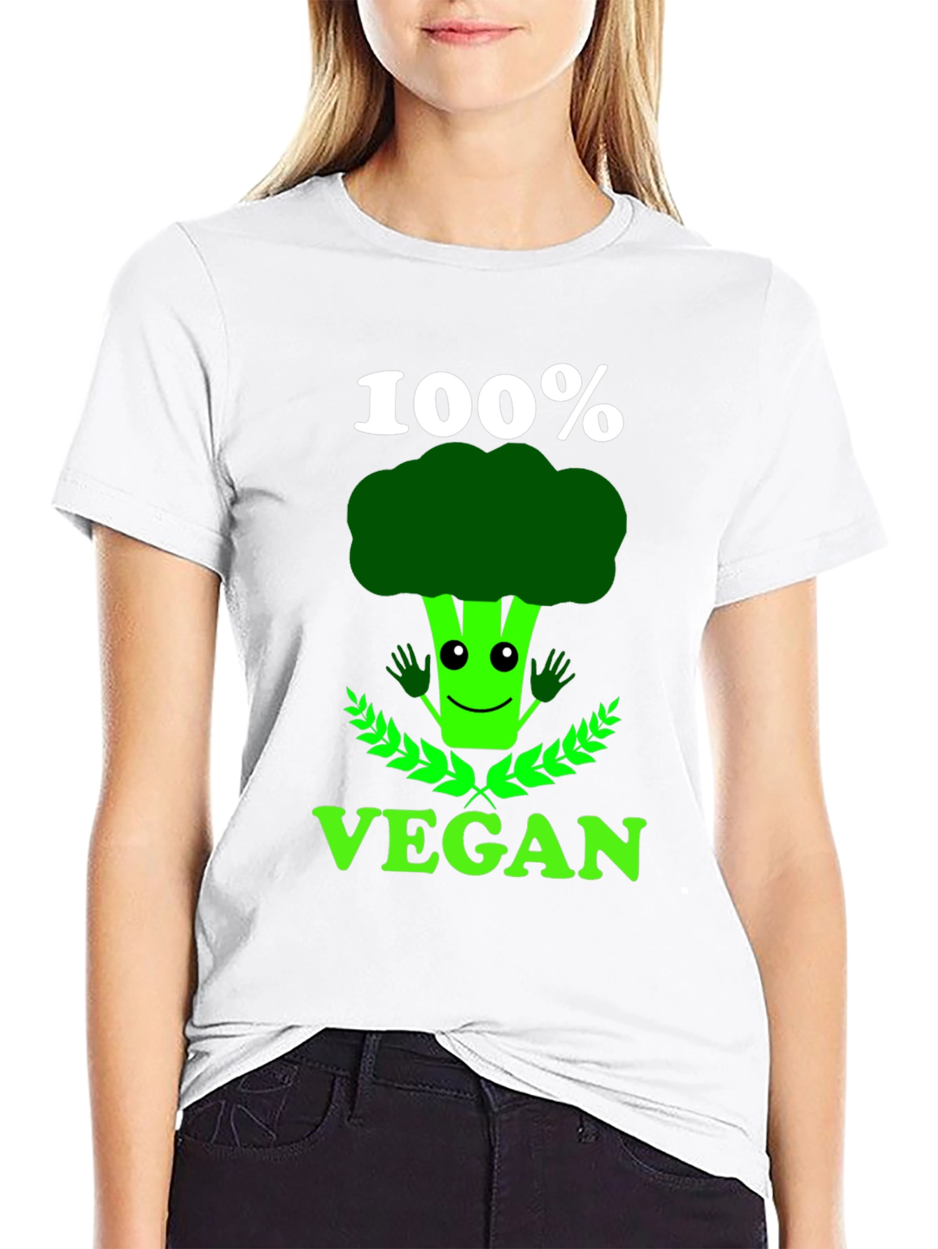 Vegan Broccoli T-Shirt: 100% Vegan Funny Tee