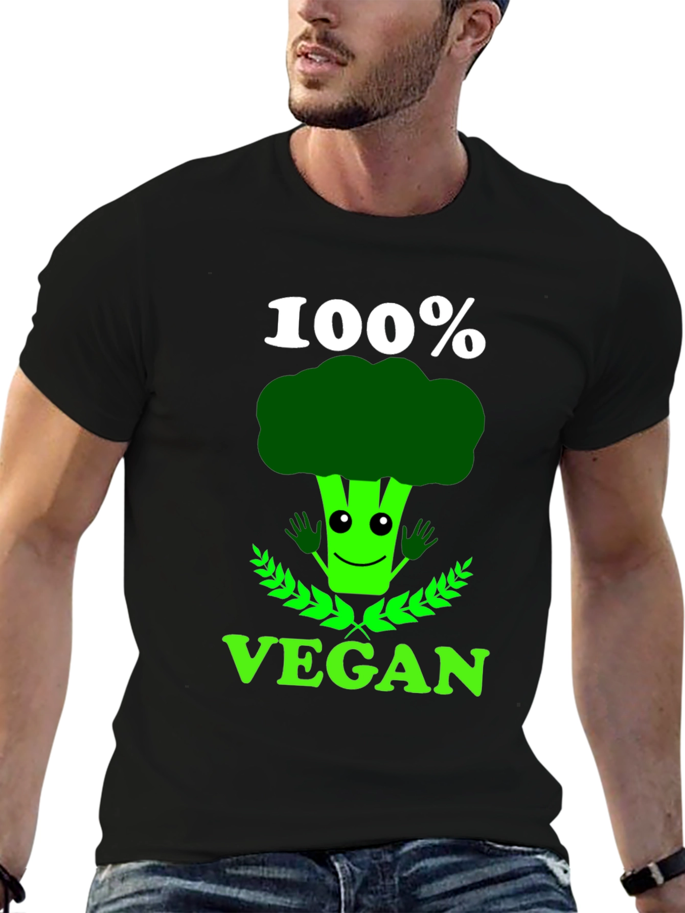 Vegan Broccoli T-Shirt: 100% Vegan Funny Tee