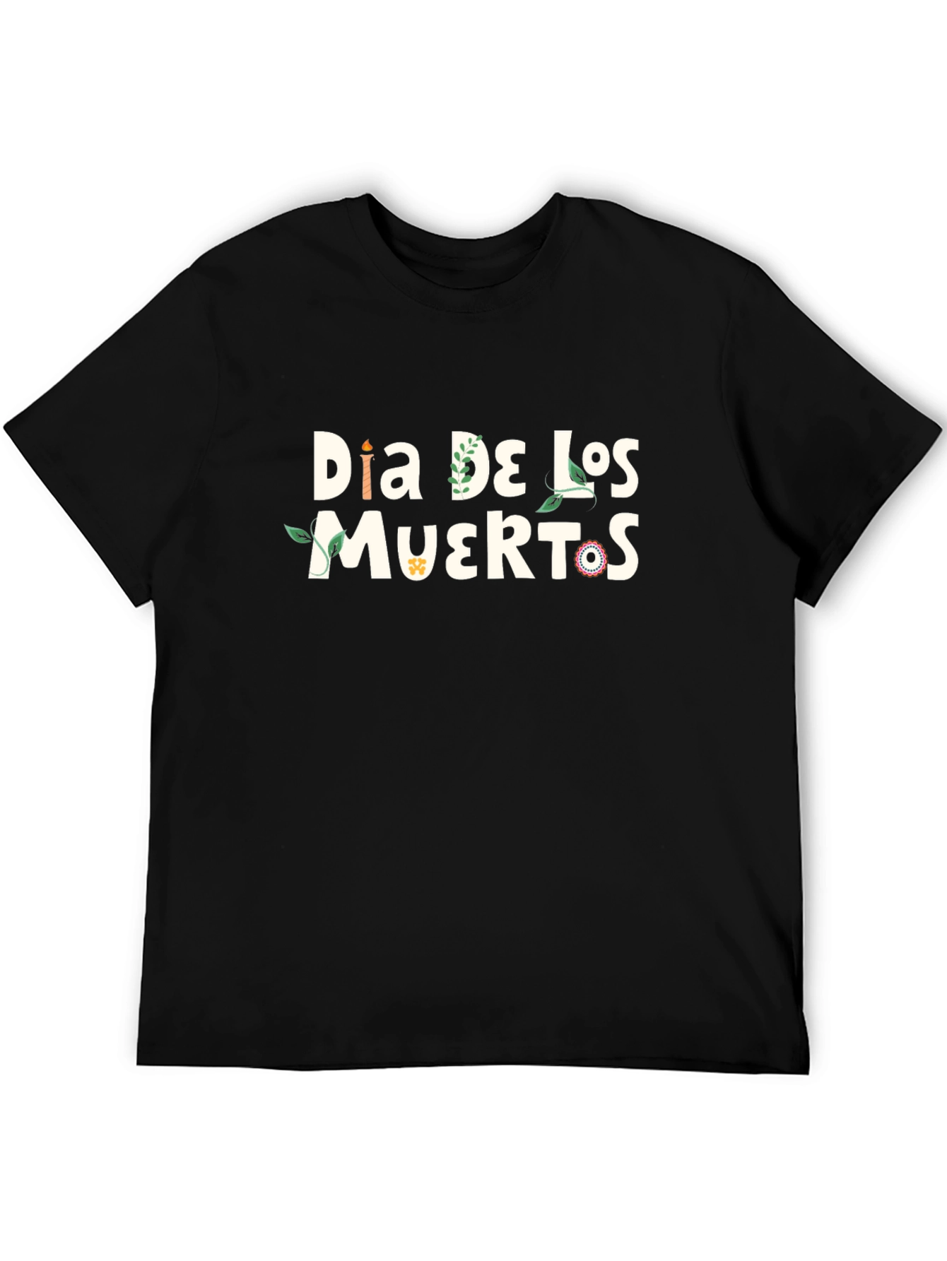 Dia De Los Muertos Graphic Tee - Black