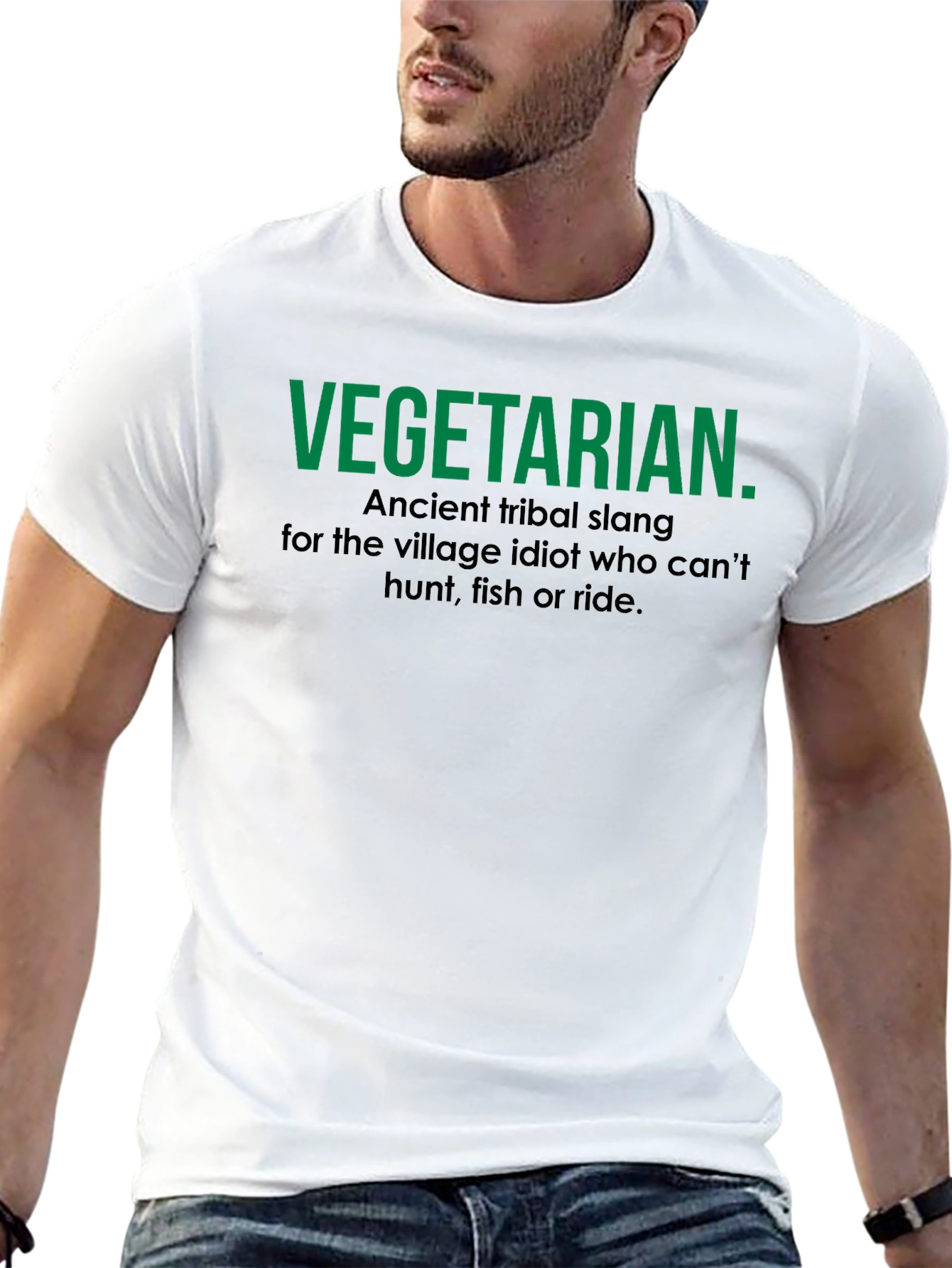 Vegetarian Slang T-Shirt - Humorous Sarcastic Tee