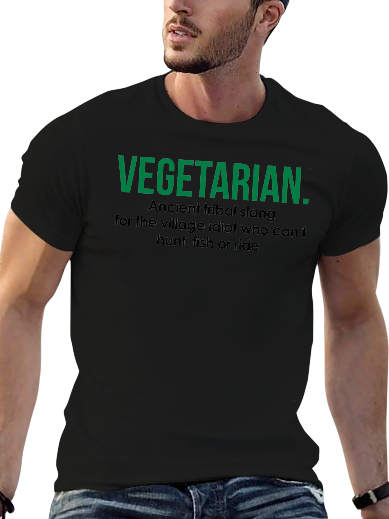 Vegetarian Slang T-Shirt - Humorous Sarcastic Tee