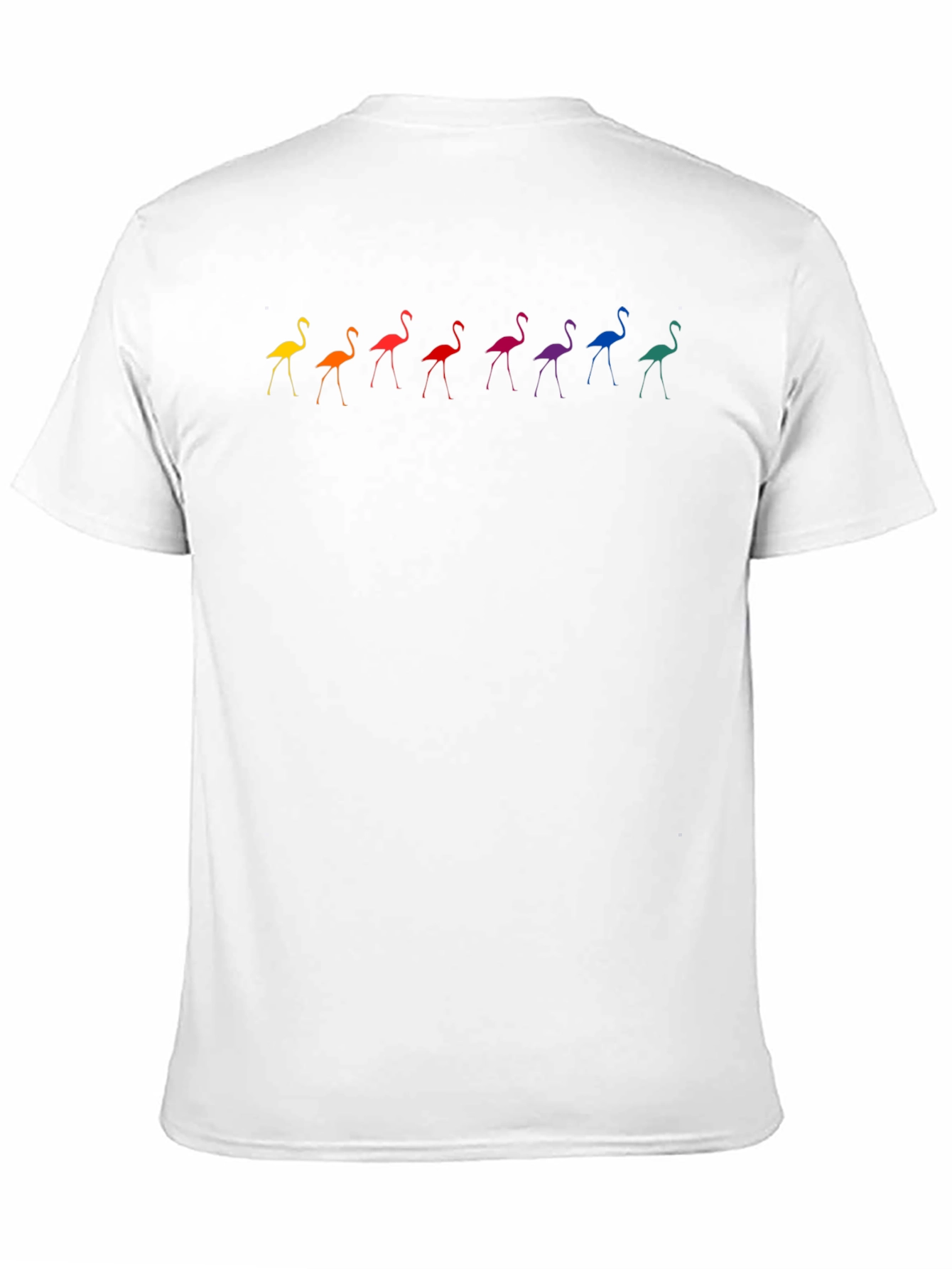 Rainbow Flamingo Graphic Tee - Stylish Black T-Shirt