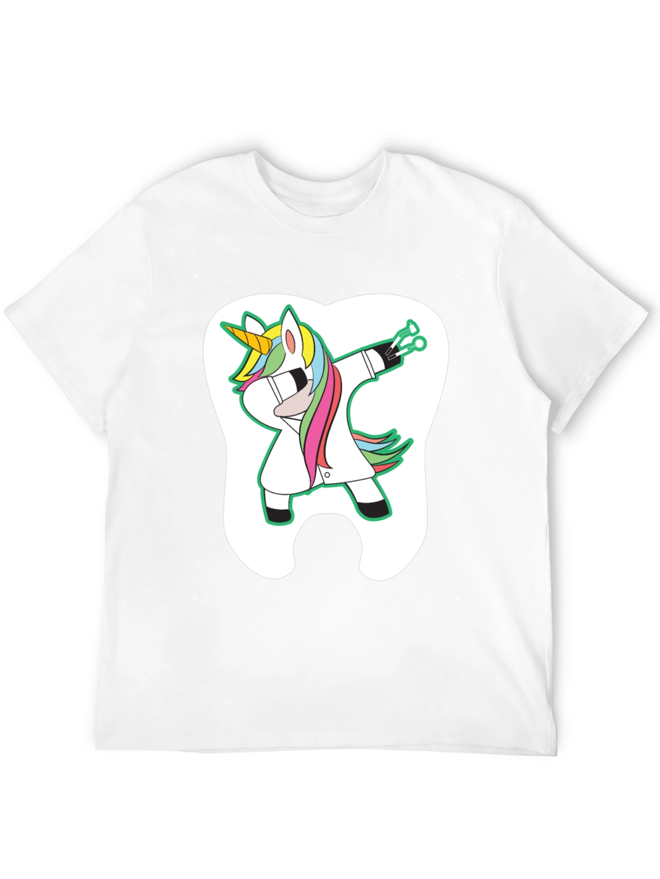 Unicorn Dentist Dabbing Graphic T-Shirt