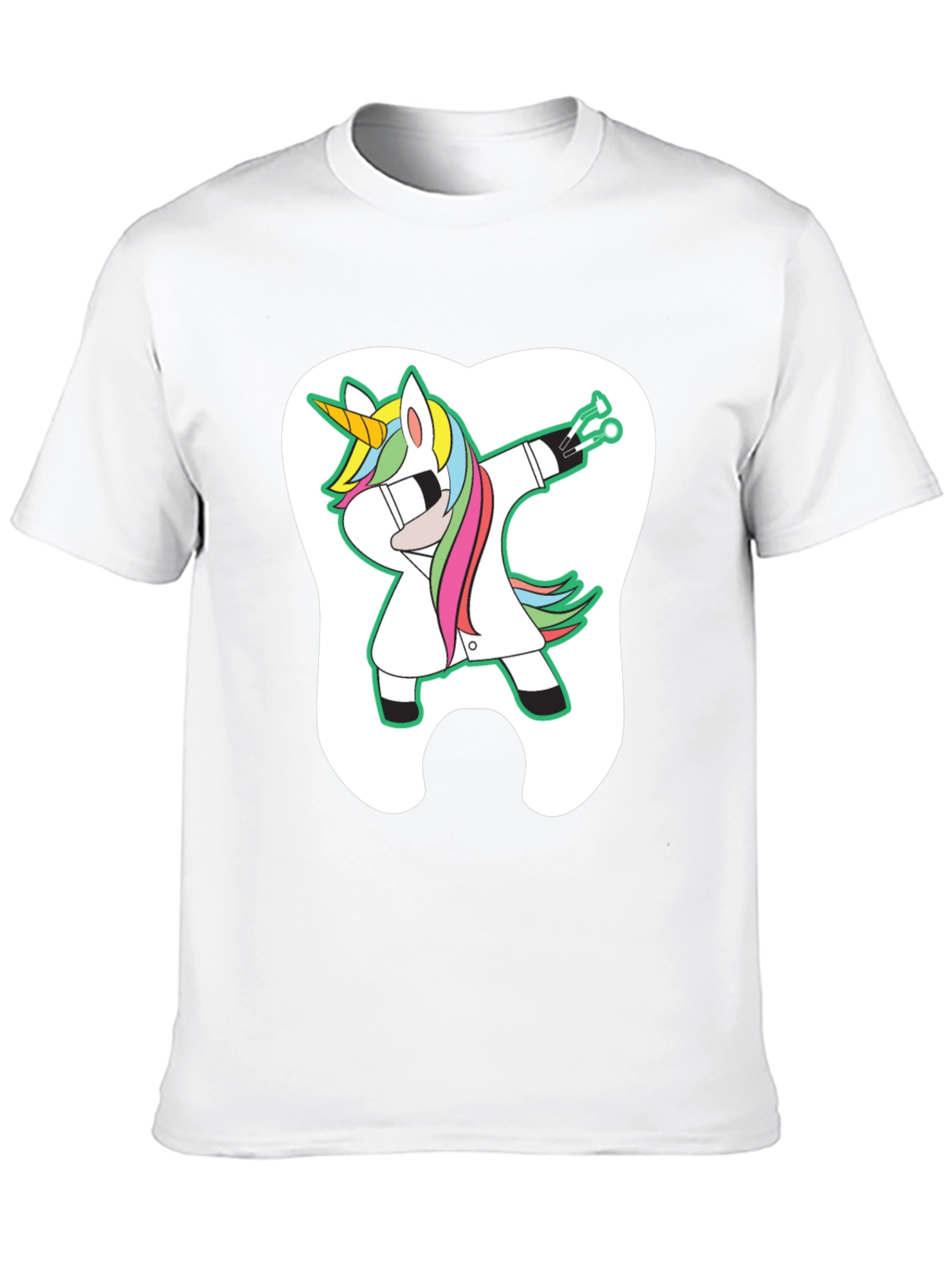 Unicorn Dentist Dabbing Graphic T-Shirt