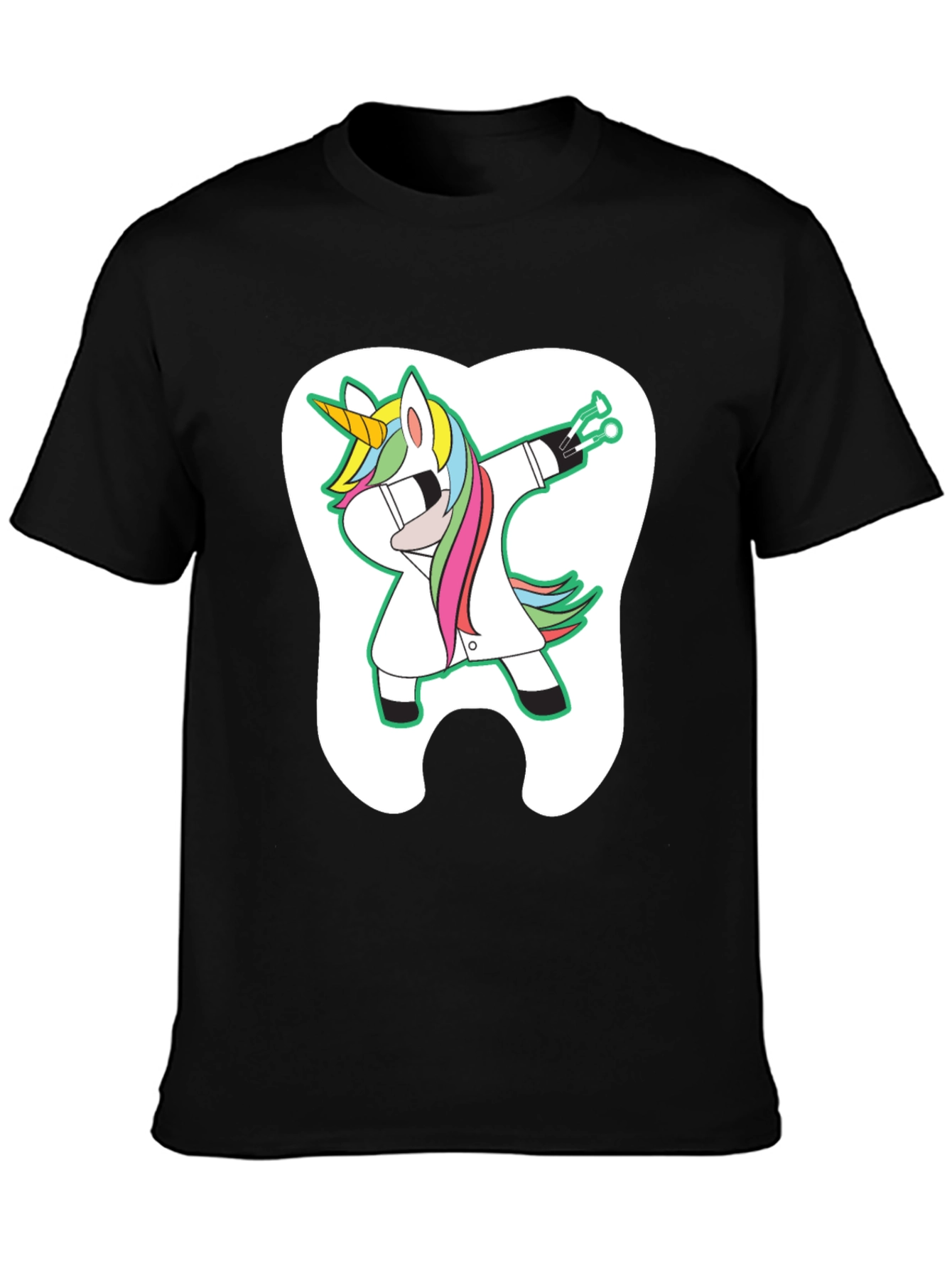 Unicorn Dentist Dabbing Graphic T-Shirt