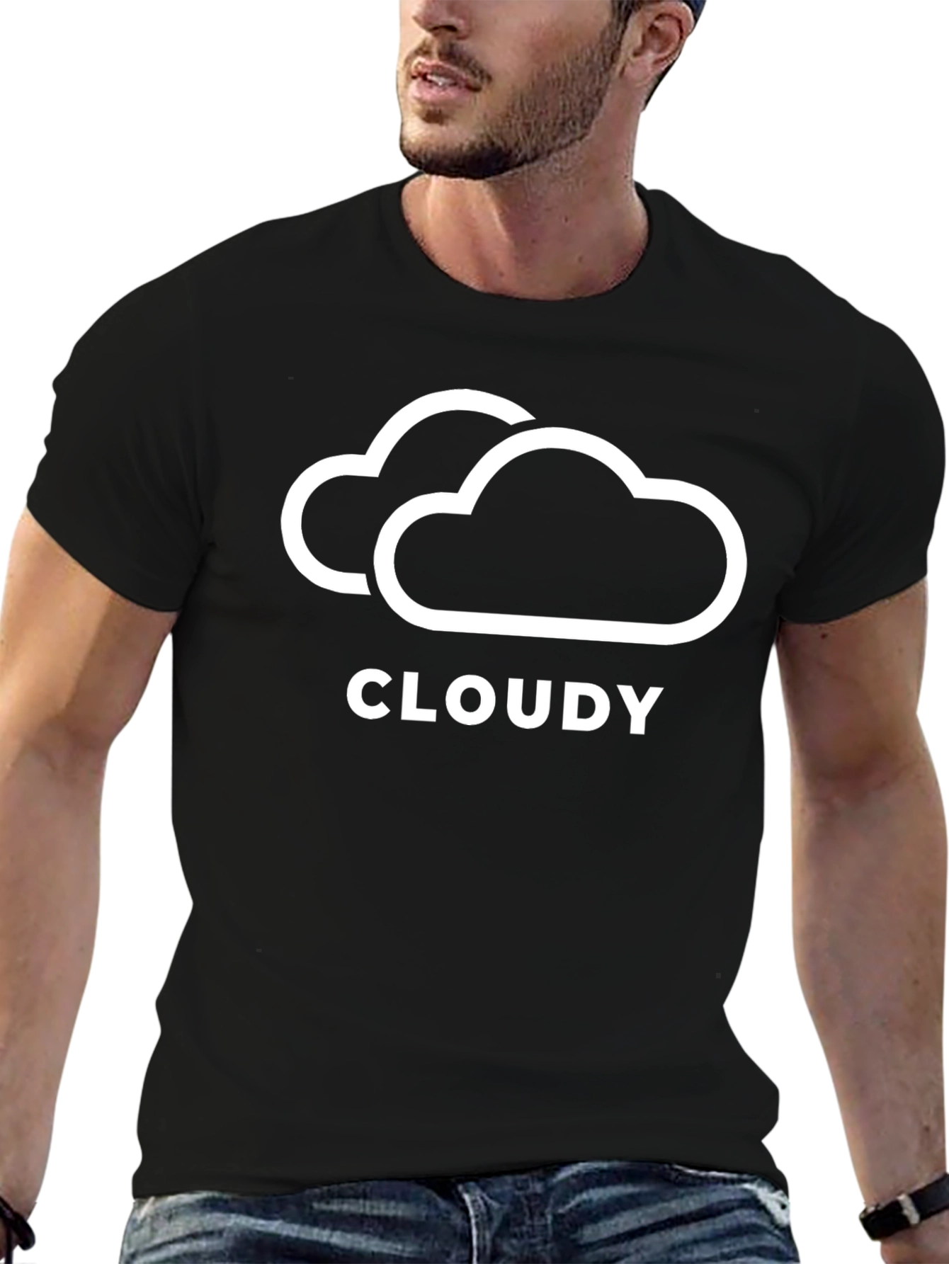 Cloudy Graphic Tee - Black