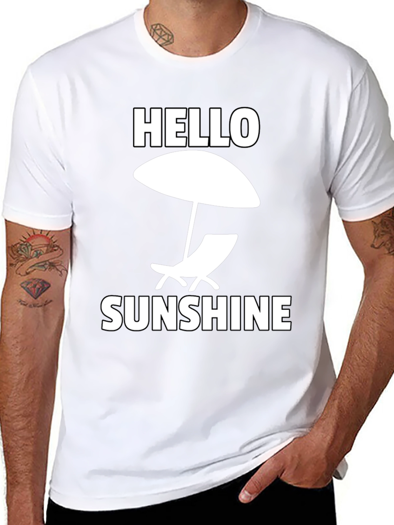 Hello Sunshine Graphic Tee - Beach Vibes T-Shirt
