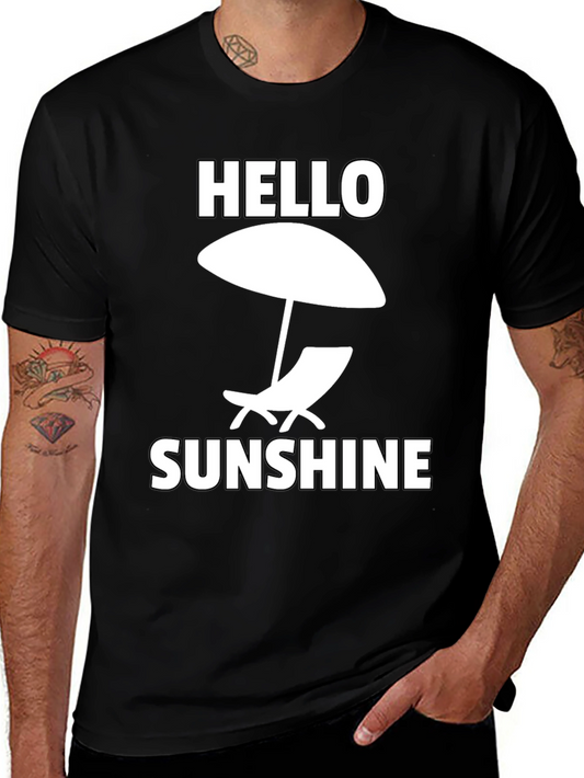Hello Sunshine Graphic Tee - Beach Vibes T-Shirt