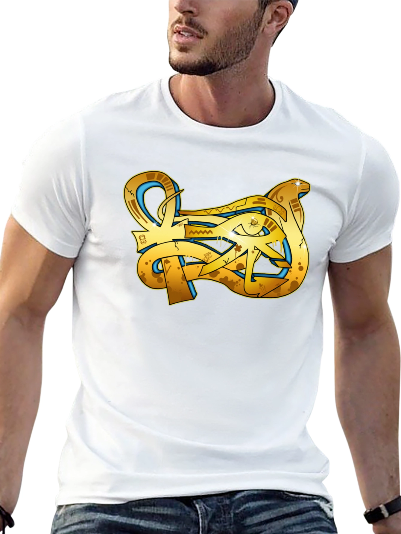 Graphic Tee - Egyptian Eye Design - Soft Cotton