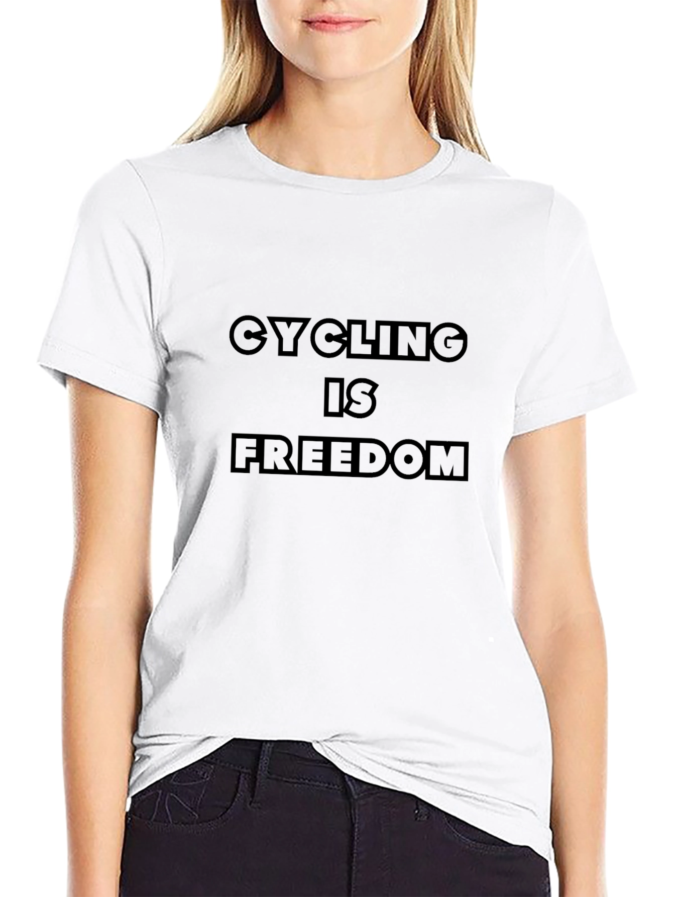 Cycling is Freedom T-Shirt - Black Graphic Tee
