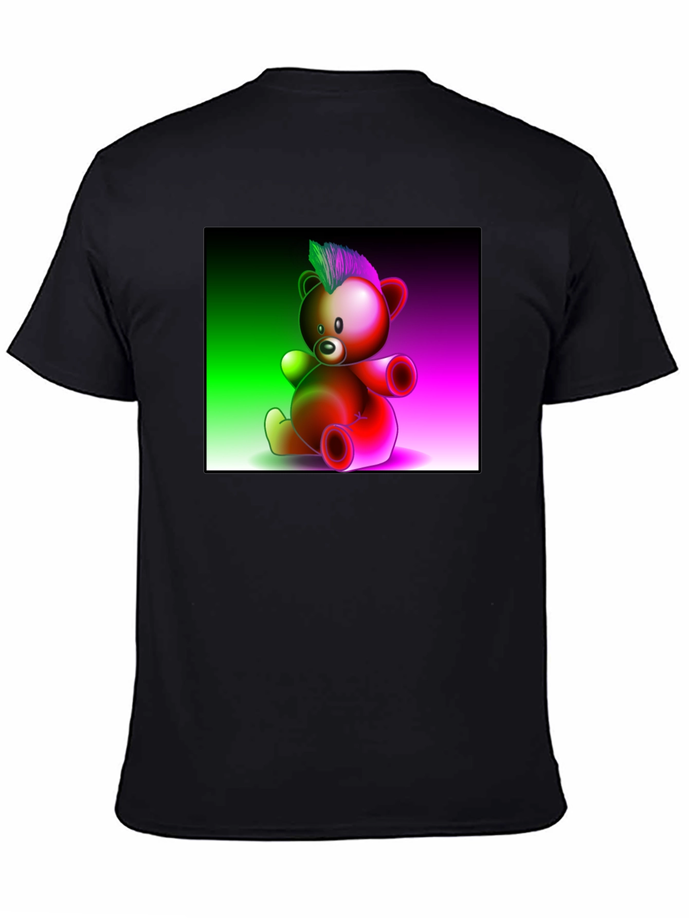Neon Punk Teddy Bear Graphic Tee