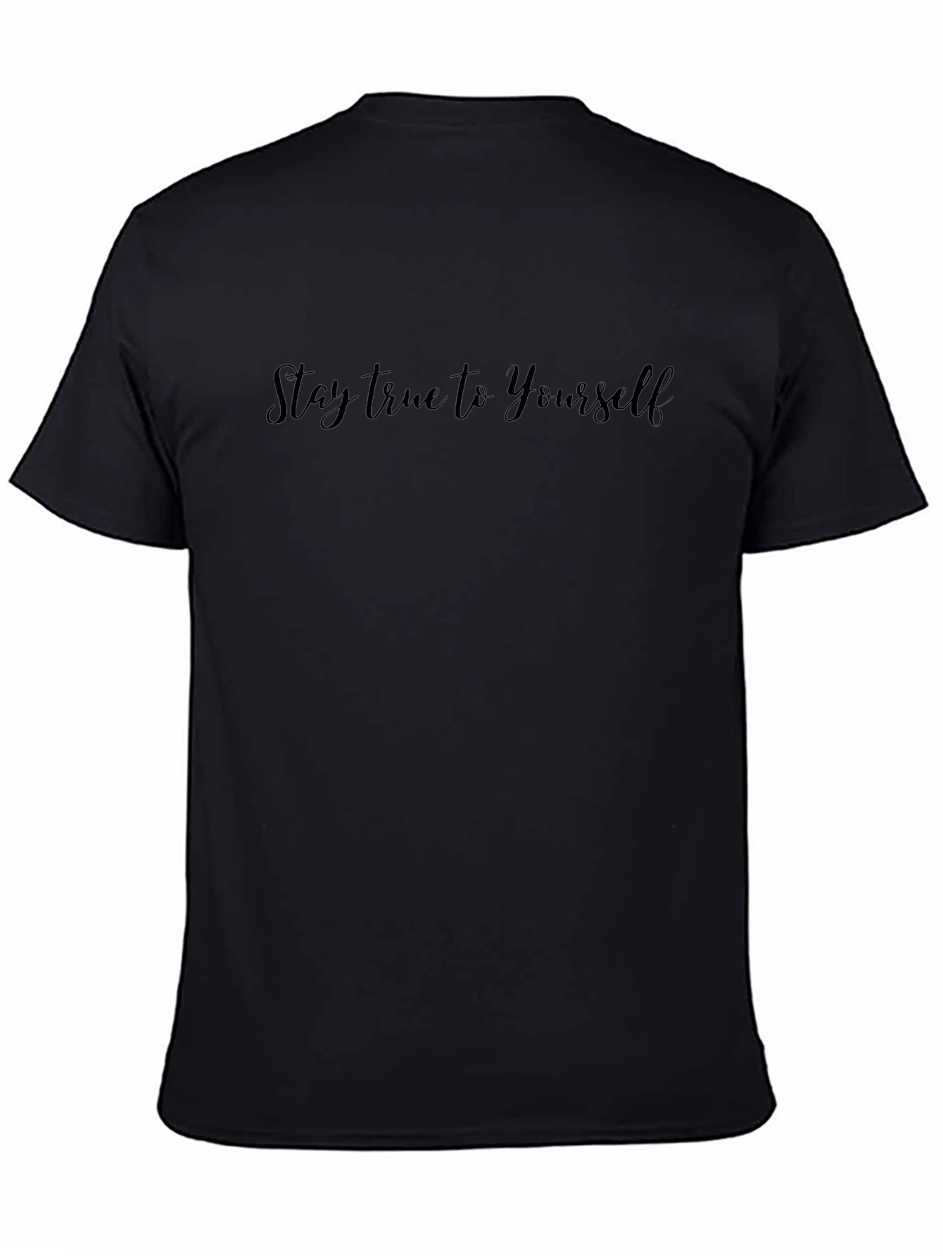 Stay True to Yourself Black Graphic Tee