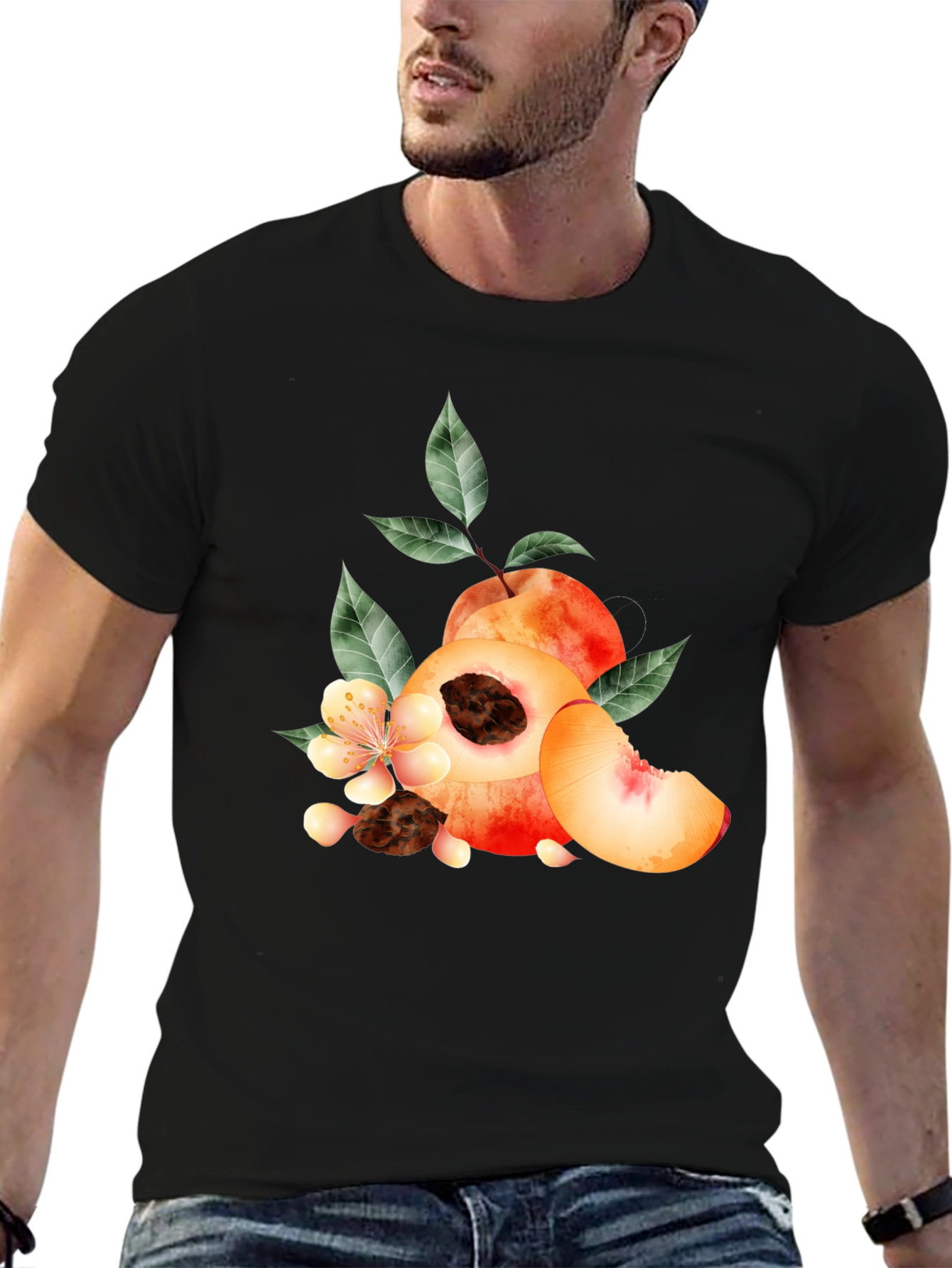 Peach Graphic T-Shirt
