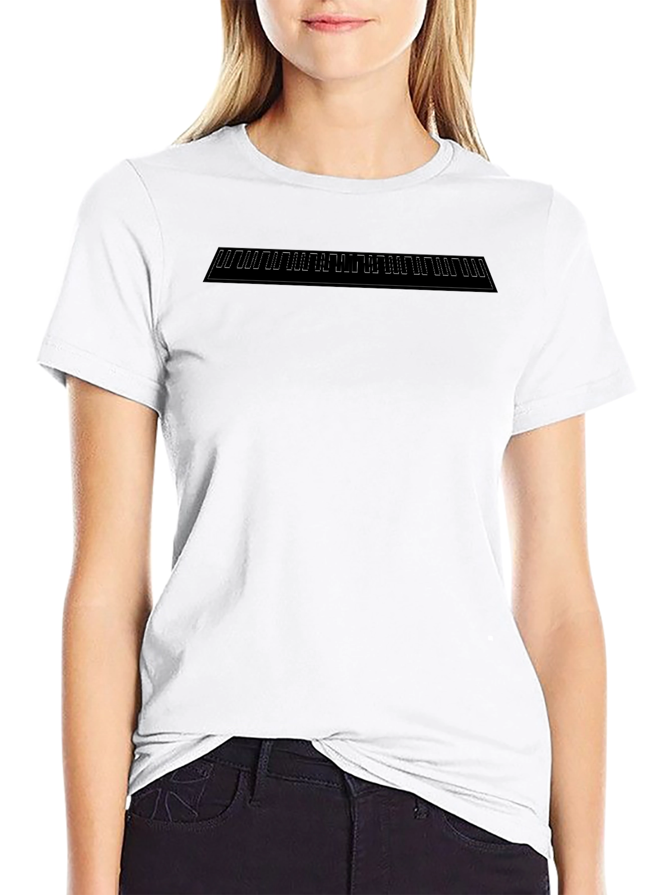 Minimalist Geometric Graphic Black T-Shirt