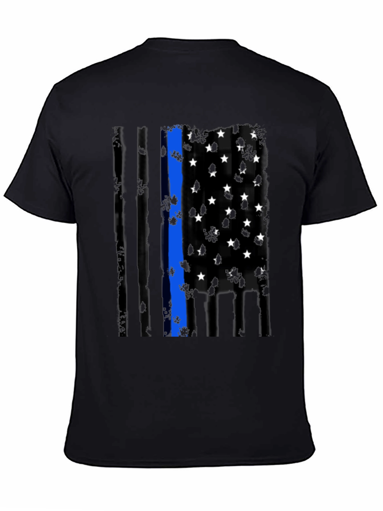 Thin Blue Line Flag Graphic Tee