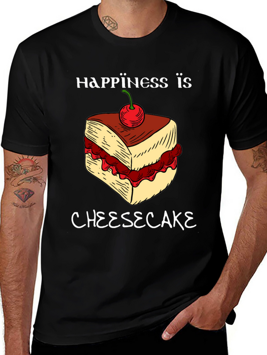 Happiness Is Cheesecake Graphic Tee