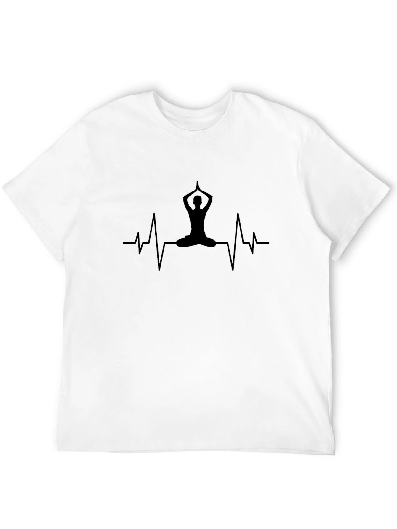 Yoga Heartbeat T-Shirt - Black