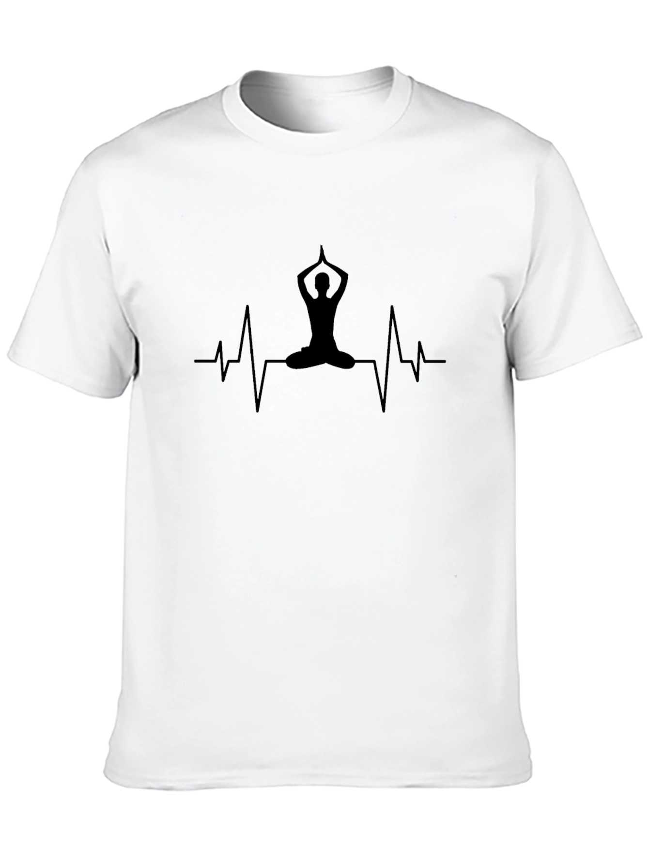 Yoga Heartbeat T-Shirt - Black