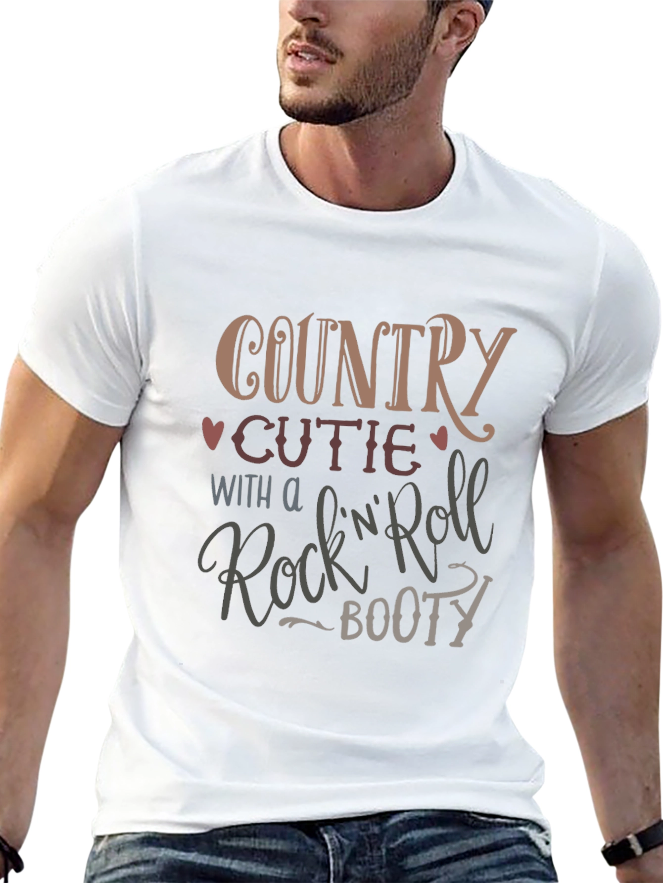 Country Cutie Rock N Roll Booty Graphic Tee
