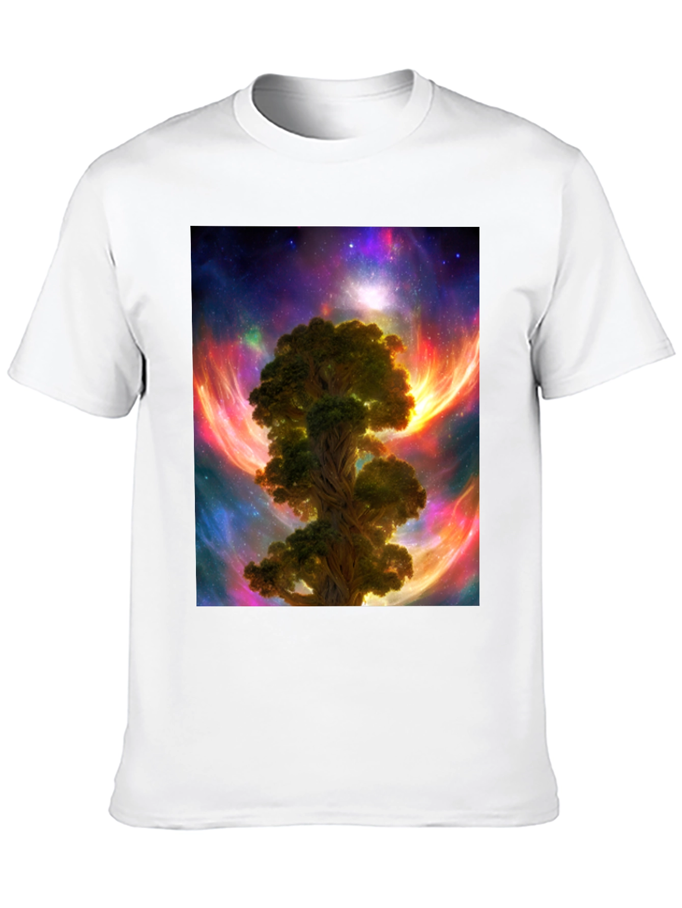 Cosmic Tree Graphic T-Shirt - Mens Black Tee