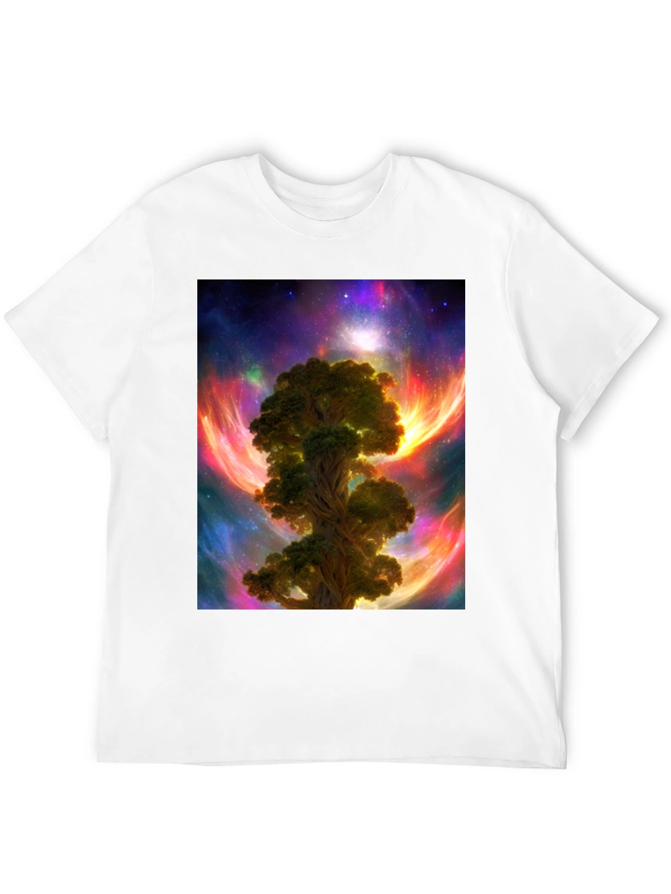 Cosmic Tree Graphic T-Shirt - Mens Black Tee