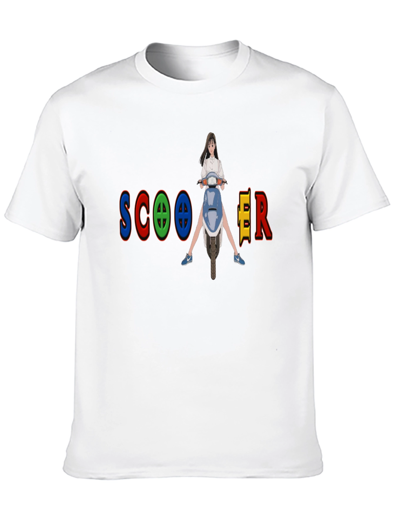 Scooter Girl Graphic Tee - Fun and Unique Design