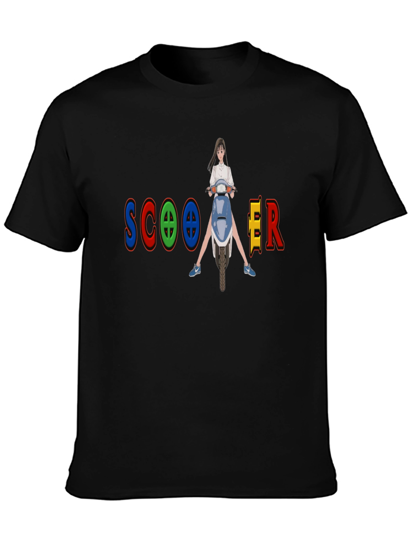 Scooter Girl Graphic Tee - Fun and Unique Design