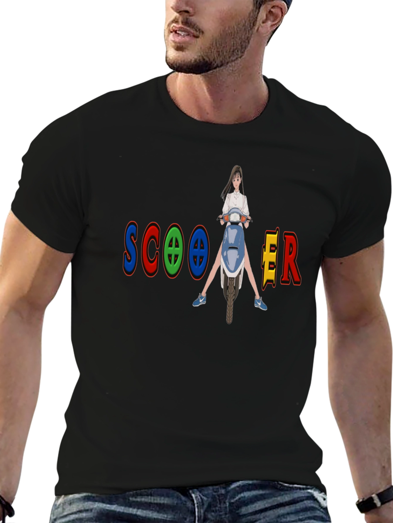 Scooter Girl Graphic Tee - Fun and Unique Design