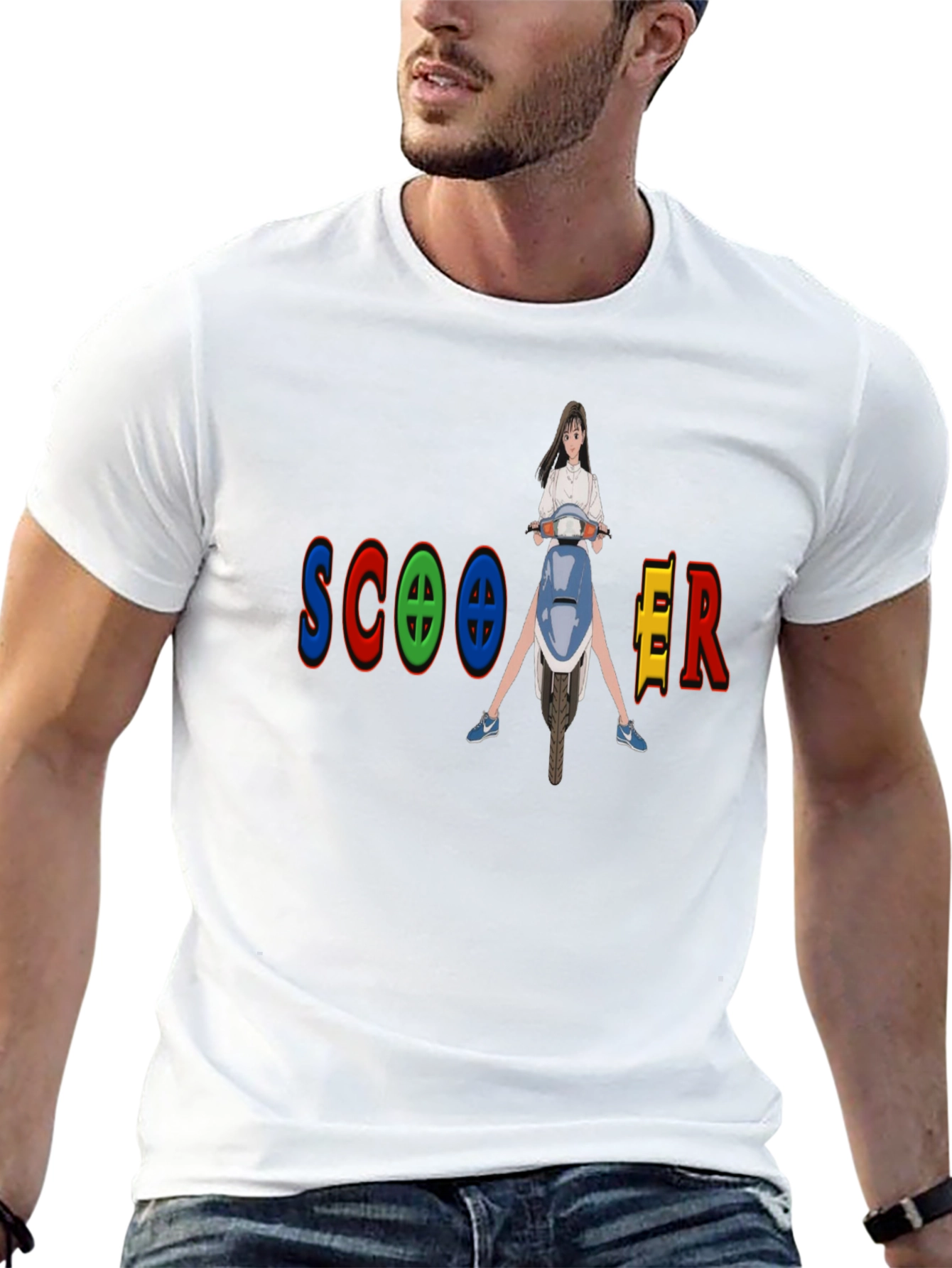 Scooter Girl Graphic Tee - Fun and Unique Design