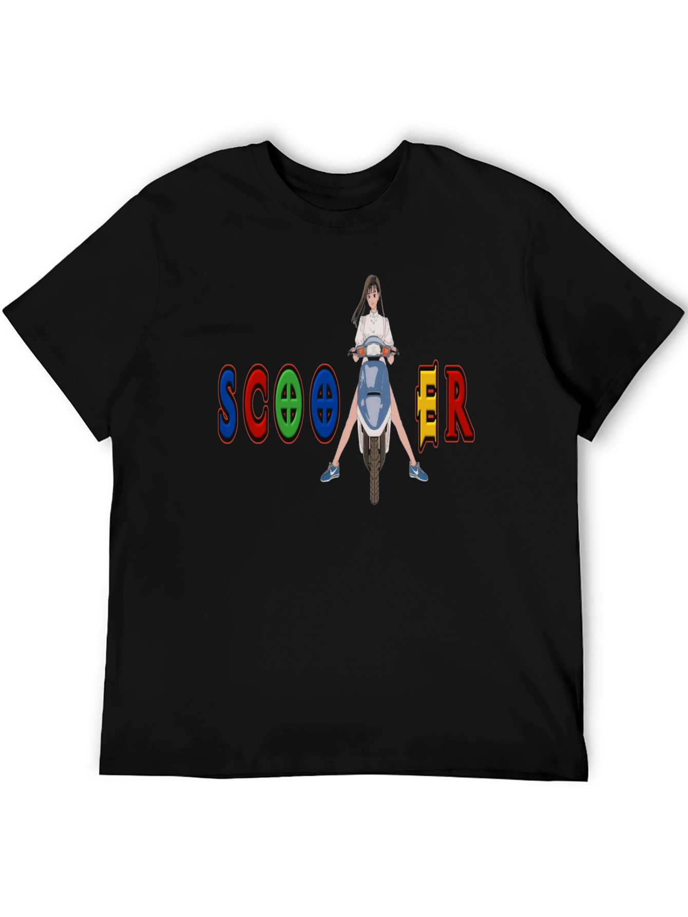 Scooter Girl Graphic Tee - Fun and Unique Design
