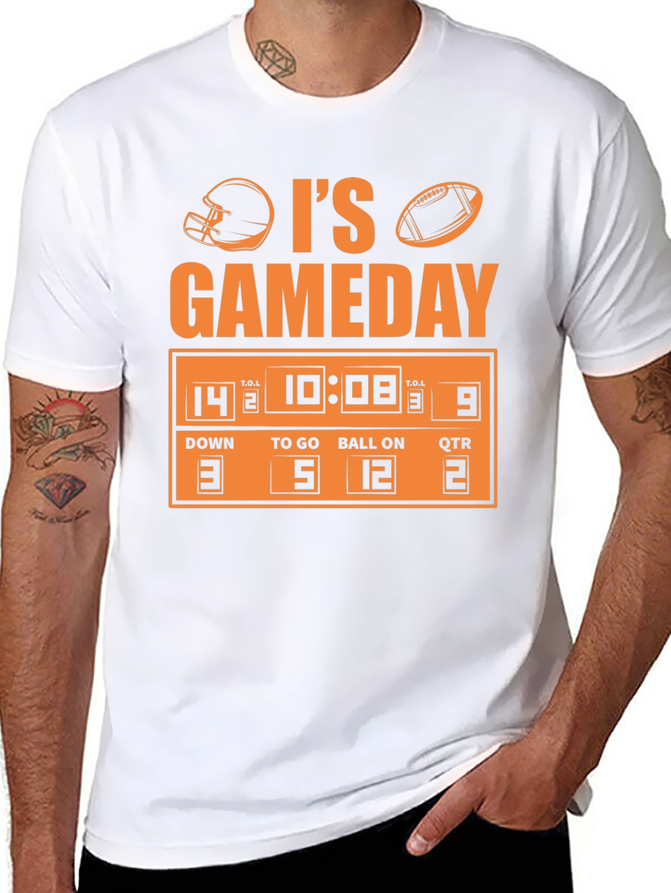 Its Gameday Football Scoreboard Graphic Tee