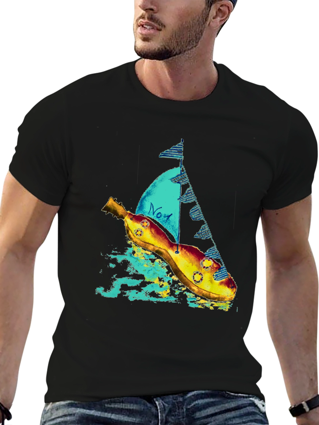 Banana Sailboat Graphic Tee - Quirky Style