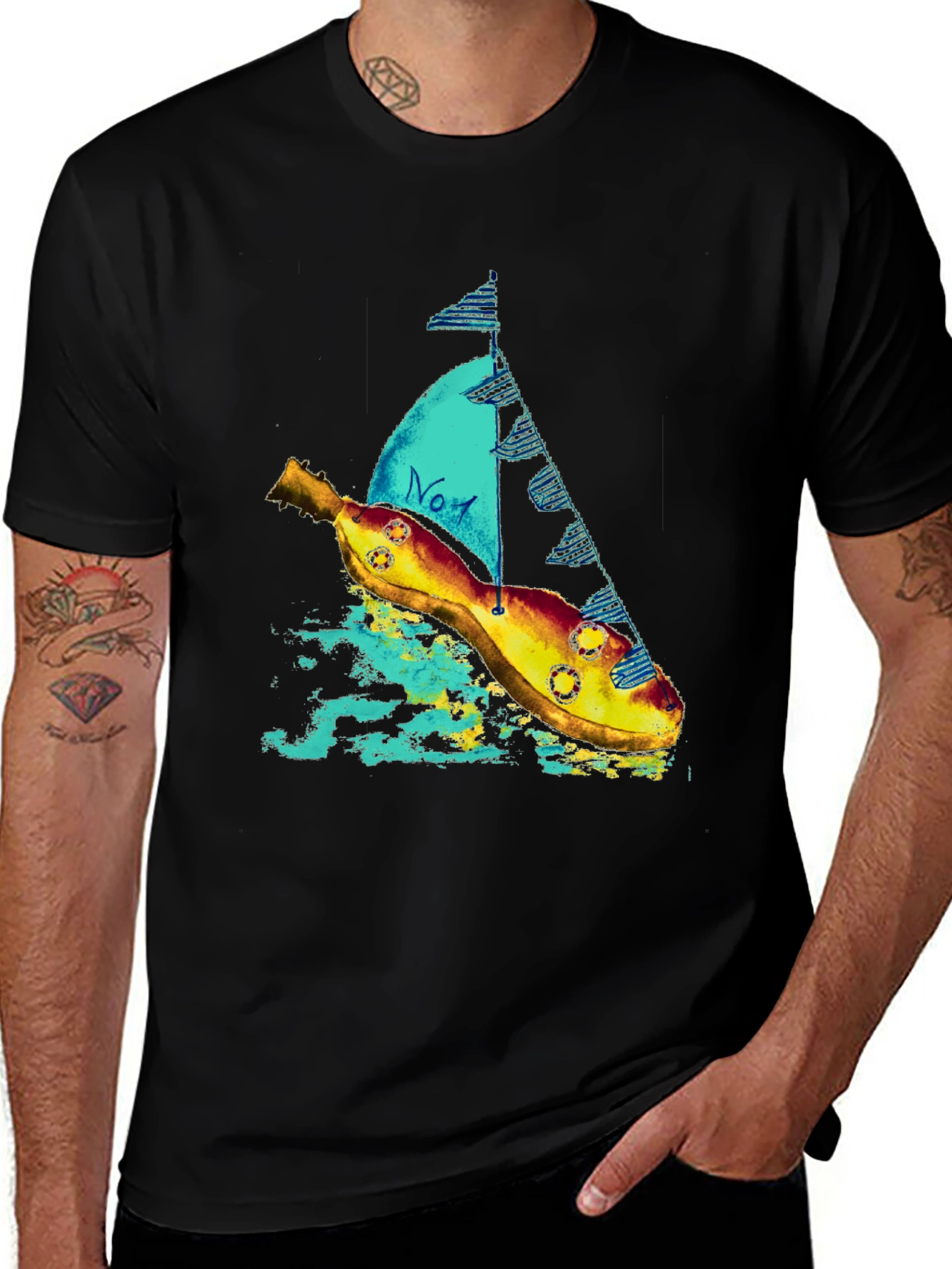 Banana Sailboat Graphic Tee - Quirky Style