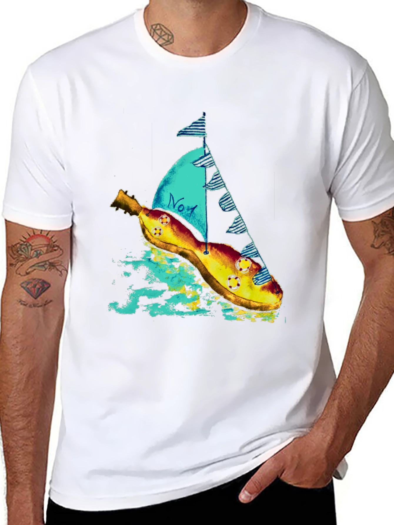 Banana Sailboat Graphic Tee - Quirky Style