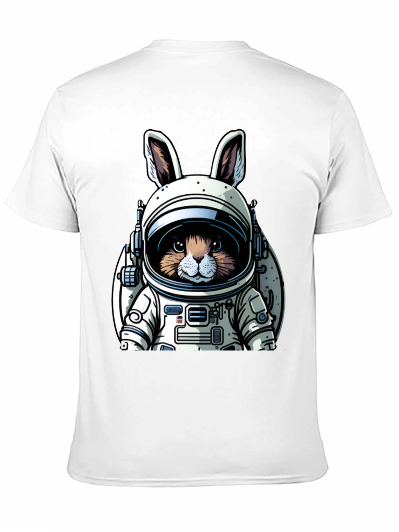 Astronaut Bunny Black T-Shirt