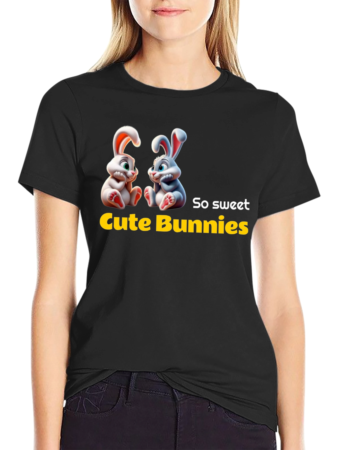 Cute Bunnies Graphic Tee - So Sweet!