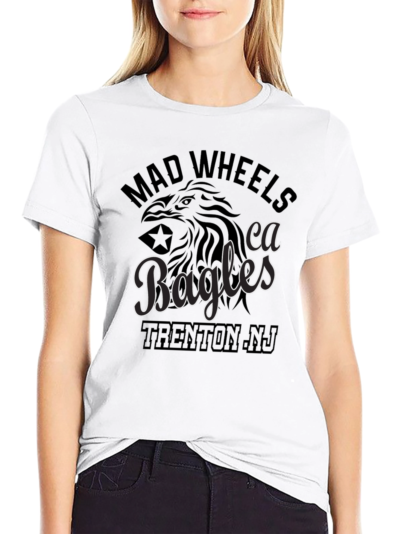 Mad Wheels Eagles Trenton NJ Graphic T-Shirt
