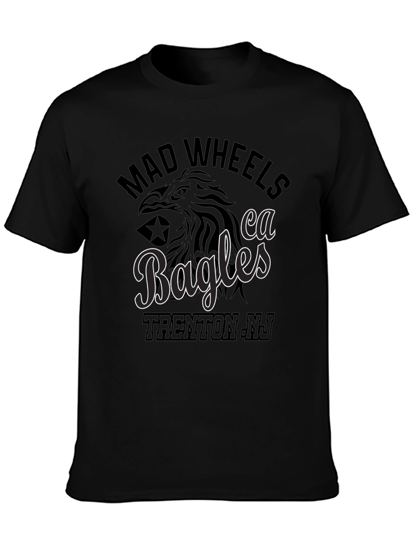 Mad Wheels Eagles Trenton NJ Graphic T-Shirt