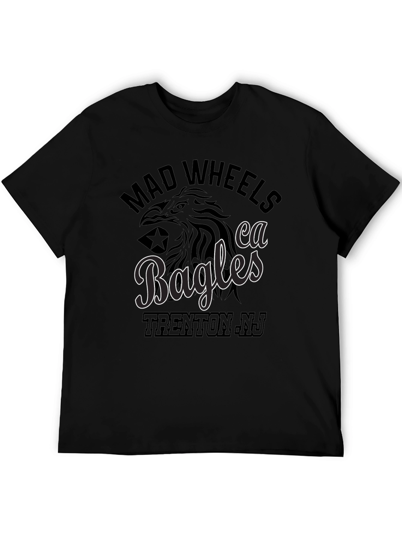 Mad Wheels Eagles Trenton NJ Graphic T-Shirt