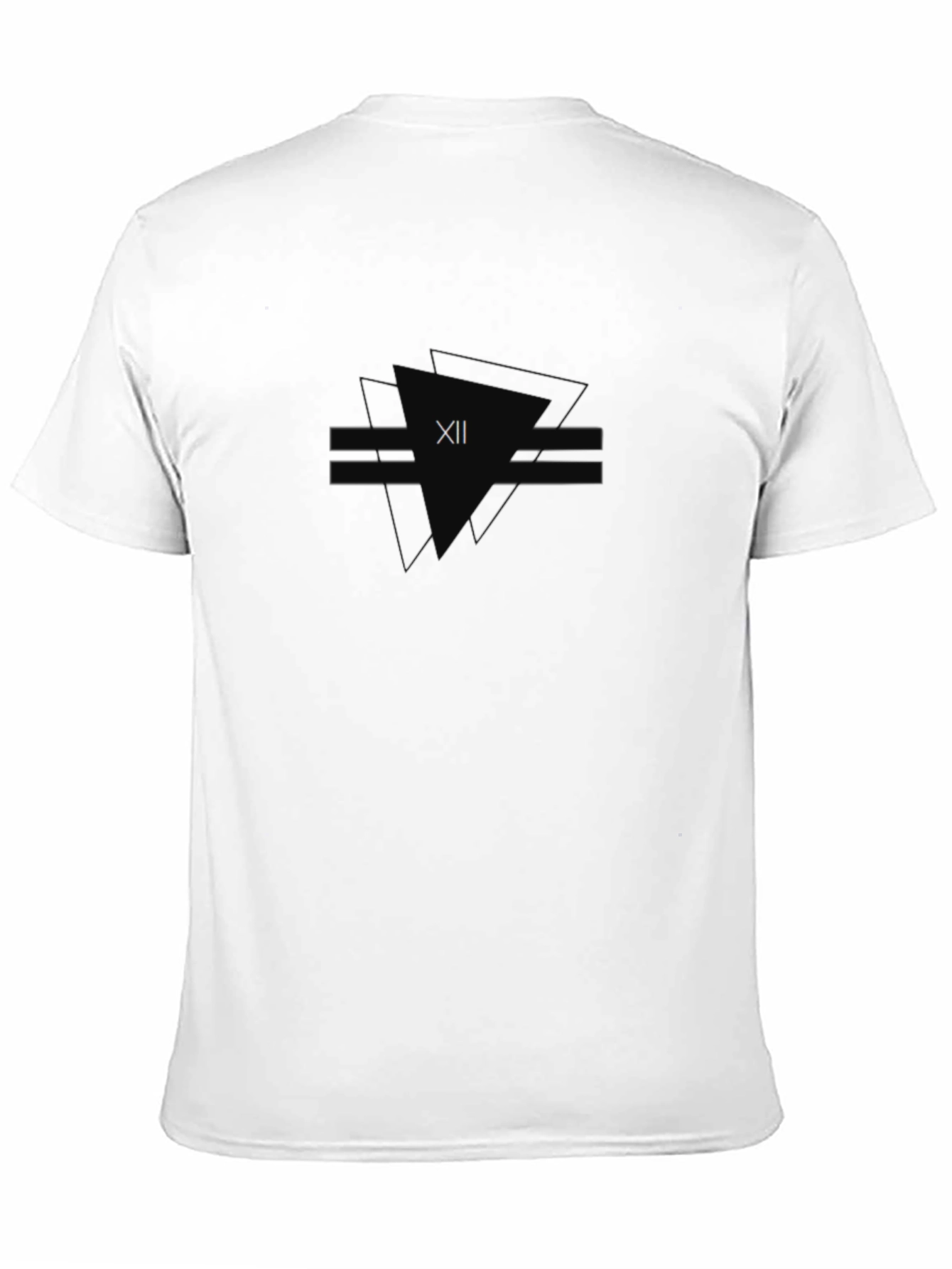 Modern Geometric XII Graphic Black T-Shirt