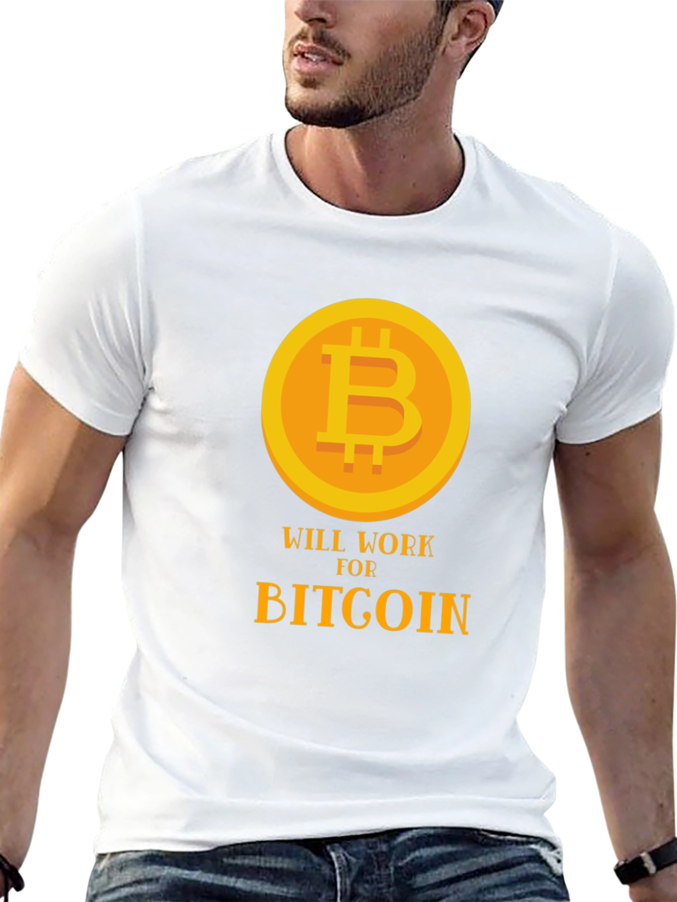 Bitcoin Will Work for Bitcoin Black T-Shirt