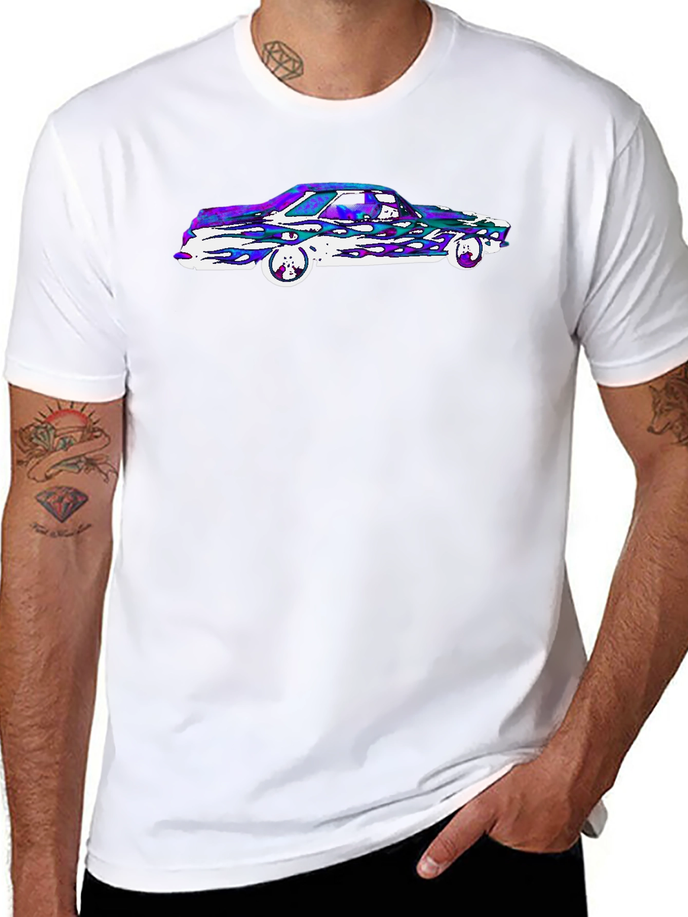 Retro Car Graphic Tee - Black