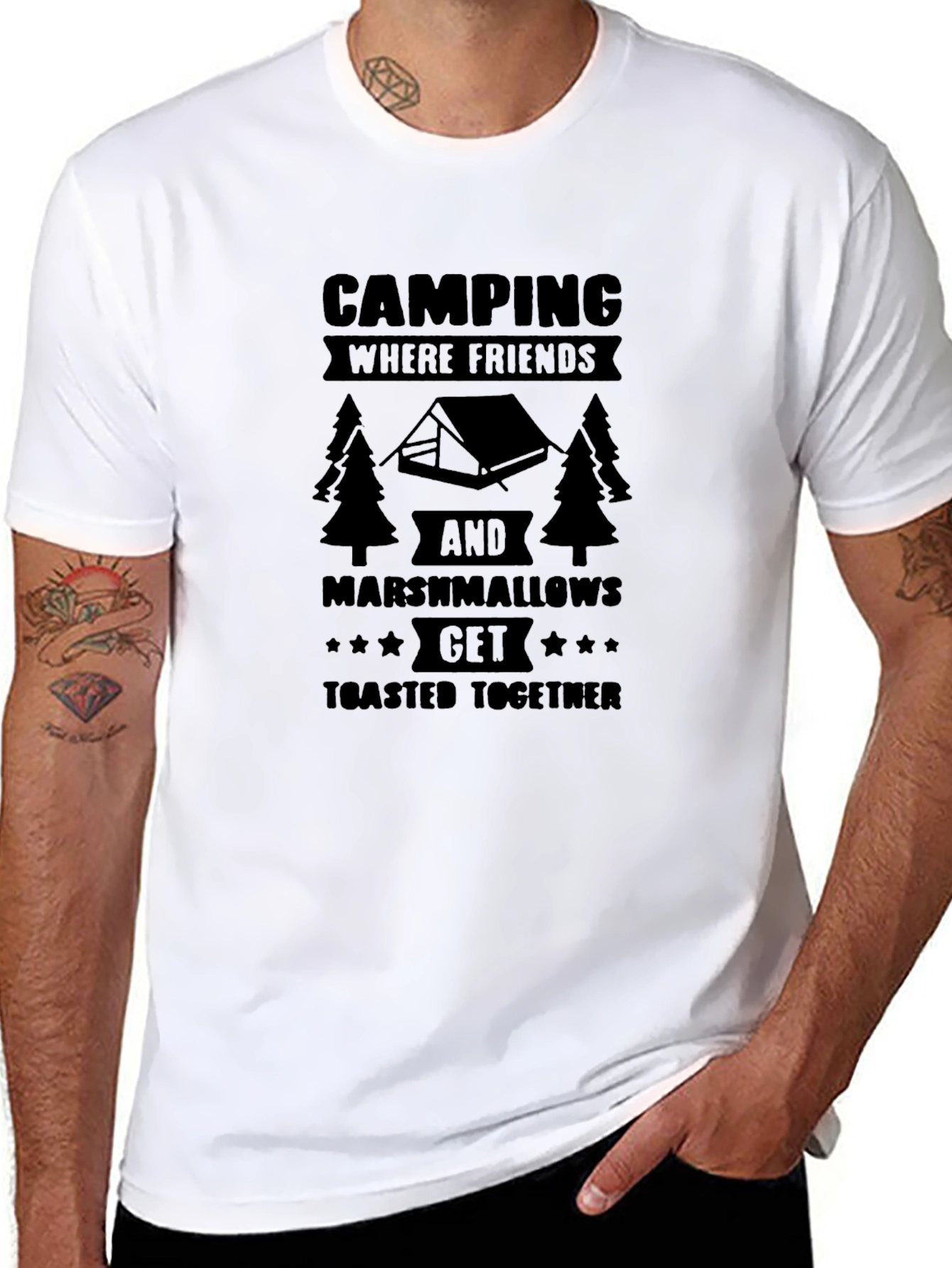 Camping Friends & Marshmallows Graphic Tee