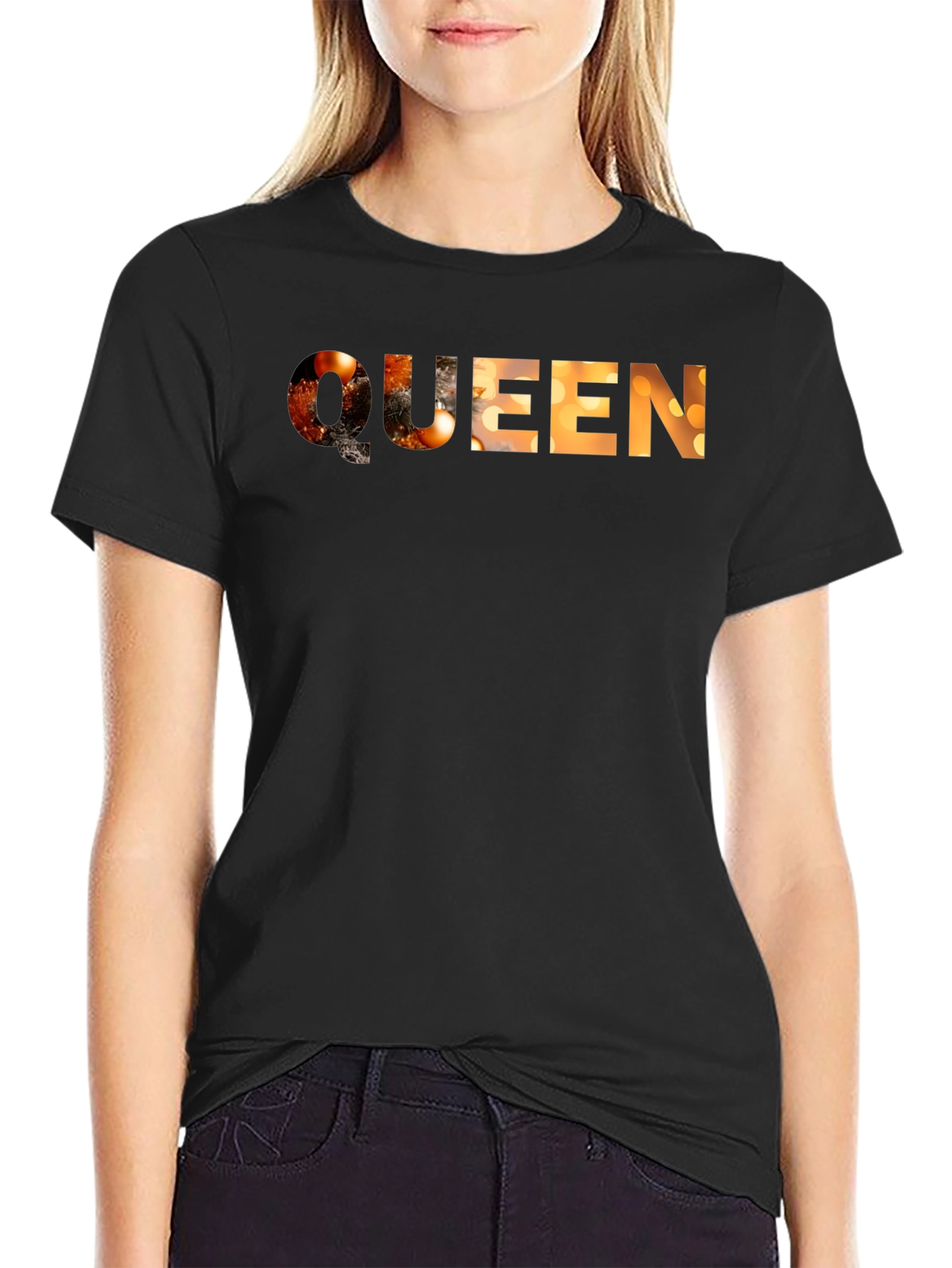Queen Graphic Tee - Black Cotton T-Shirt