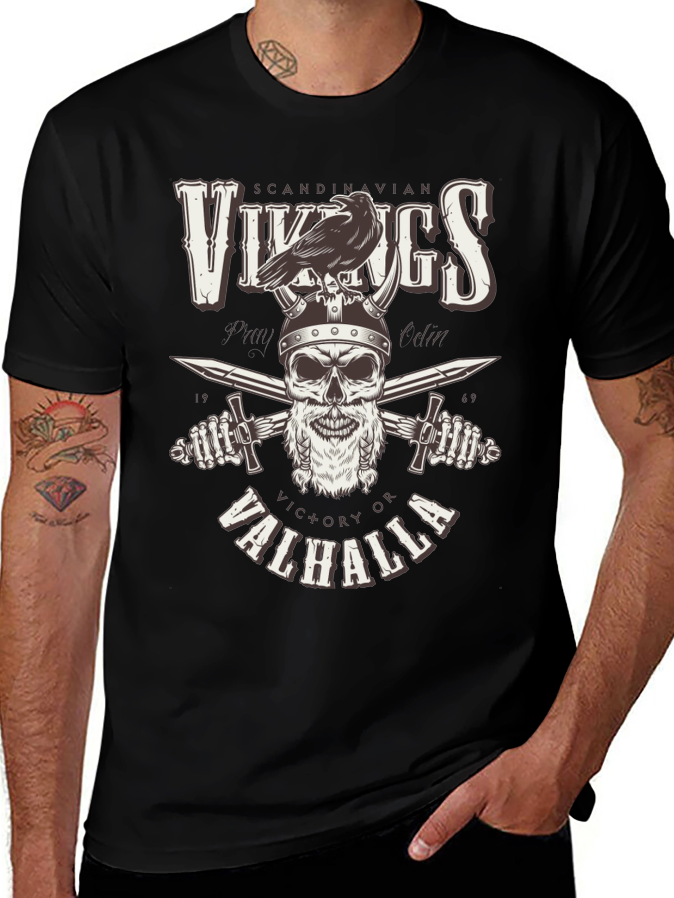 Vikings Victory or Valhalla Graphic Tee