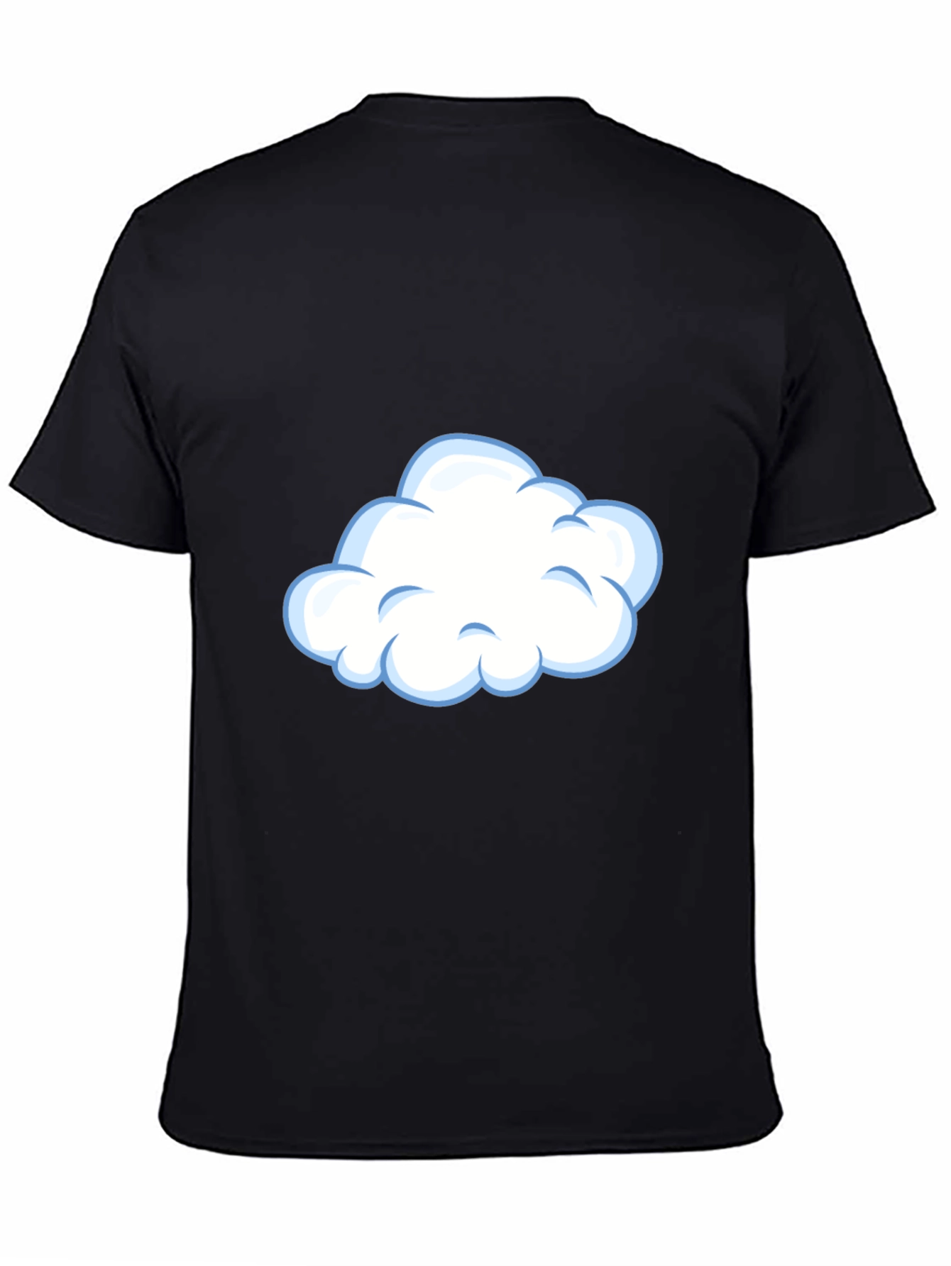 Cloud Graphic Tee - Casual Black T-Shirt